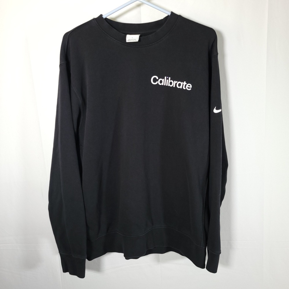 Nike Calibrate Black Crew Neck Sweatshirt Pullover Jumper Mens Large